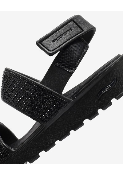 Skechers Arch Fıt Footsteps - Enchant Kadın Siyah Sandalet 111531 Bbk Siyah