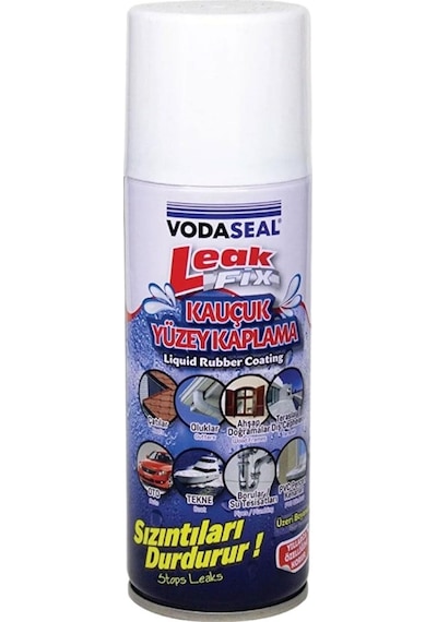 Leak Fix Su Geçirmez Sızdırmaz Sızıntı Önleyici Kauçuk Kaplama Izolasyon Beyaz Sprey 200 Ml