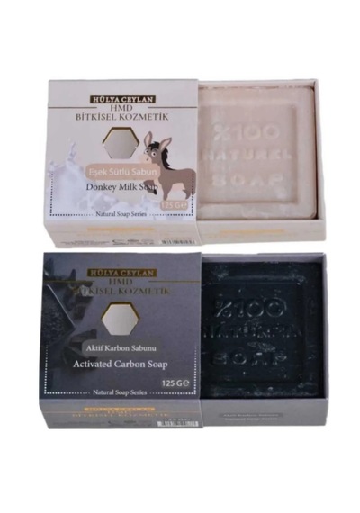 Hmd Bitkisel Kozmetik Aktif Karbon + Eşek Sütlü Sabun 2 x 125 G