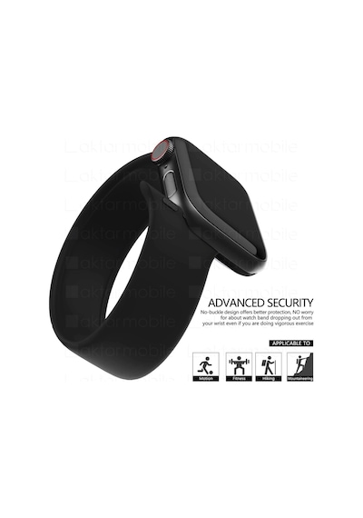 Apple Uyumlu  Watch Silikon Kordon Solo Loop Kayış Tek Parça - 10 Renk