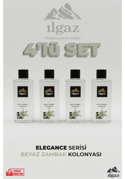 Ilgaz Beyaz Zambak Kolonyası 4'lü Set 80 Derece 400 Ml Elegance Series