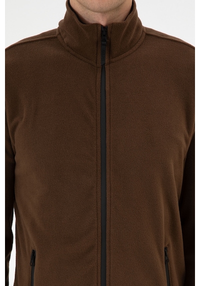 U.S. Polo Assn. Erkek Regular Fit Kahverengi Polar Örme Hırka 50313779-VR029