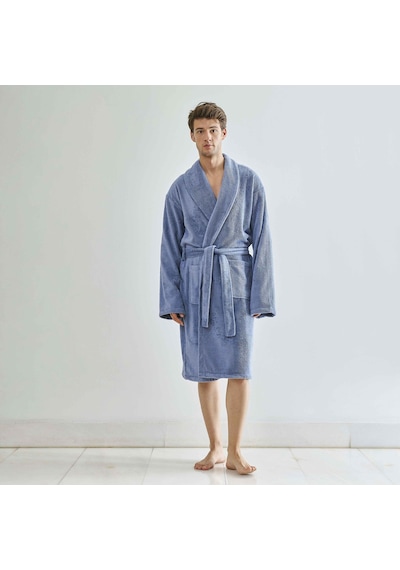 Linens Soft Pamuk Bornoz Mavi L Koyu Mavi