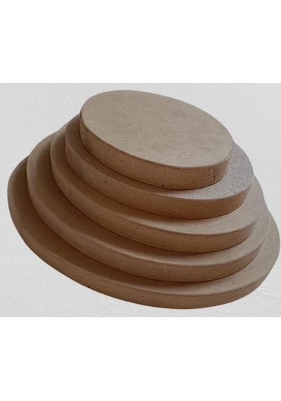 Hobi Adn Dekoratif Oval Tepsi Pano 5 Adet Cnc Kesim Ahşap Mdf Ham El Yapım
