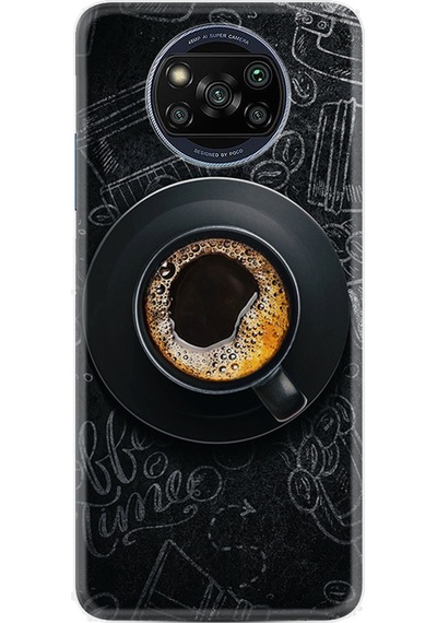 Xiaomi Poco X3 Kılıf Resimli Desenli Silikon Platinium Series Bi Kahve 1904