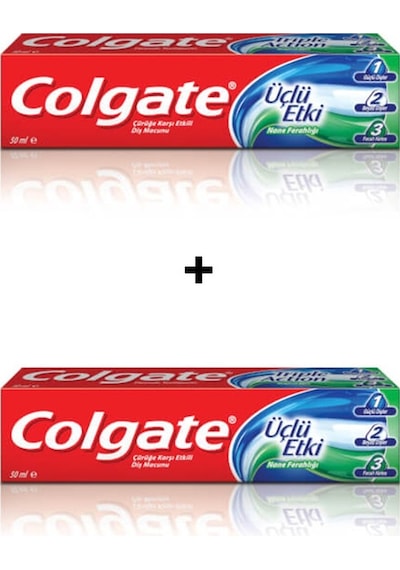 Colgate Üçlü Etki Nane Ferahlığı Diş Macunu 100 ML x 2