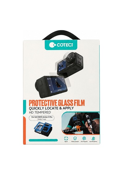 Djı Osmo Action 5 Pro Uyumlu Kolay Uygulama Aparatlı 9h Cam Koruyucu Seti Şeffaf