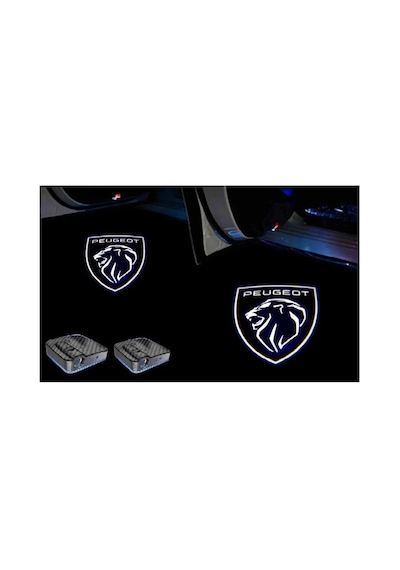 Peugeot Yeni Logo Kapı Altı Led Aydınlatma Araç Logolu 4 Kapılık