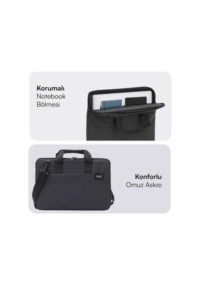 Cityfit Mcc-703 Laptop Çantası, Erkekler Ve Kadınlar İçin Profesyonel Bilgisayar Çantası, 15.6 İnç Notebook Çantası, Evrak Çantası, Siyah