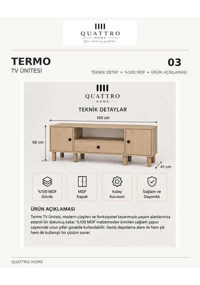 Termo Tv Ünitesi Ahşap