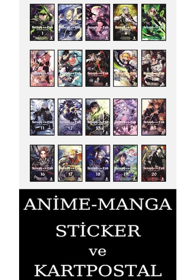Seraph Of The End 1-20 Eksiksiz Manga Seti 20 Kitap / Anime-manga Sticker Ve Kartpostal