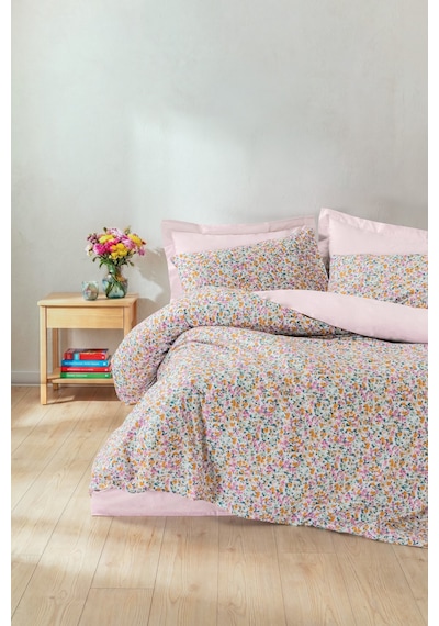 Cotton Box Petite Çift Kişilik Lastikli Çarşaflı Nevresim Takımı Pippa Pembe