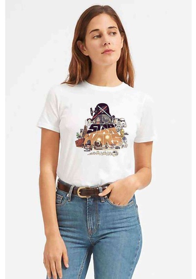 The Only Hope Baskılı Beyaz Kadın Tshirt
