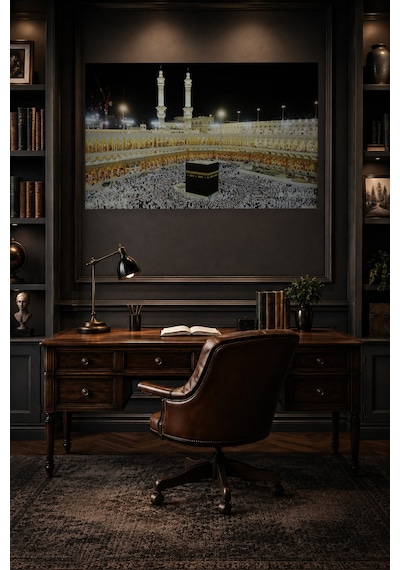 Tam Renk Kabe Dekoratif Kanvas Duvar Tablosu Altın