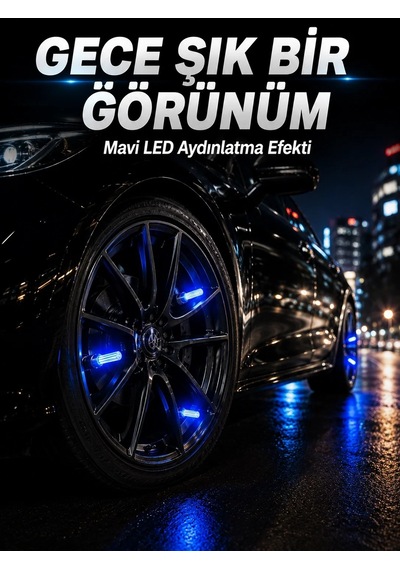 Lb Araç Sibop Işığı 4'lü Set Otomatik Yanan Led Lastik Aksesuarı