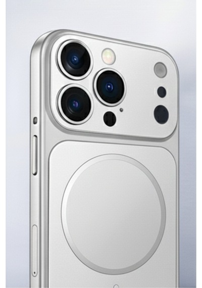 Apple Uyumlu iPhone 13 Pro 17 Görünümlü Magsafeli Kamera Lensli Kılıf Silver