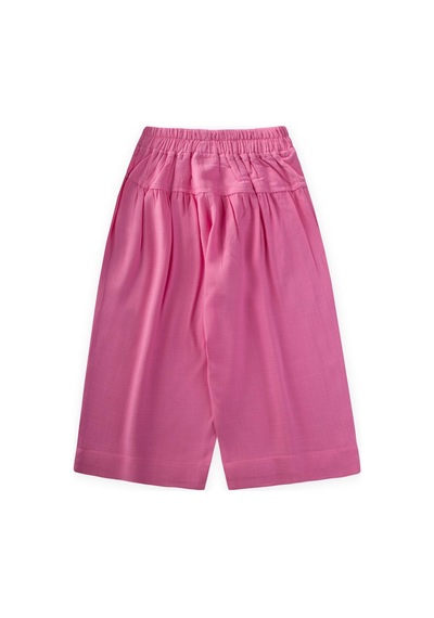 Cigit Korsajlı Büzgülü Keten Pantolon 2-7 Yaş Pembe Pembe