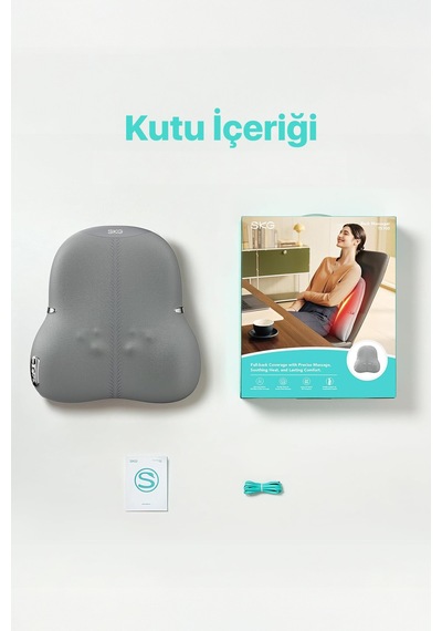 Ts700 Derin Doku 4d Shiatsu Akıllı Bel Ve Sırt Masaj Yastığı Isı Terapisi & Termoterapi Gri