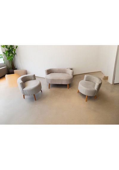 Keten Kumaş Çay Seti Koltuk Takımı - Ofis Balkon Kafe Bahçe Salon Mobilyası 2 1 1 6999