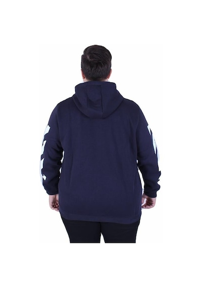 Starbattal Büyük Beden Kapüşonlu Fermuarlı 3ip Sweat Mg 25718 Lacıvert Lacivert