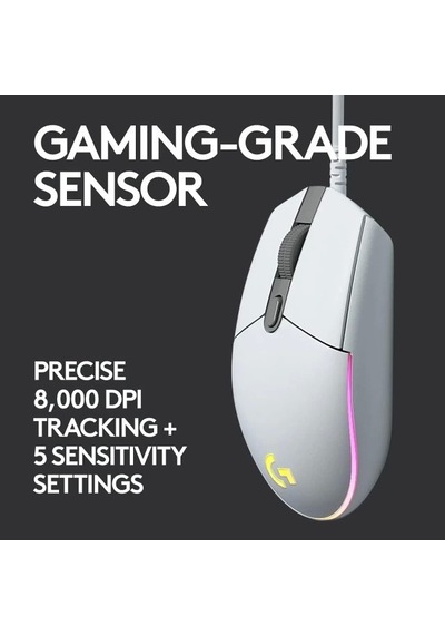 Logitech G203 Kablolu Gaming Mouse + Pad Beyaz Mouse Diğer