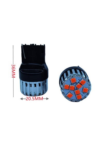 T20 Dekoratif Led Ampul Tek Duy Canbuslı Kırmızı 12v 4w / Laam948-2 Renkli