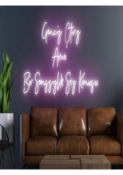 Genciz Çıtırız Ama Bir Şanssızlık Söz Konusu Yazılı Neon Tabela Pembe
