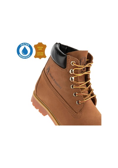 Hush Puppies Empresa 725039 Gerçek Deri, Anatomik, Waterresist Kadın Bot Tarçın