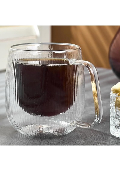 Lineo Çift Cidarlı Kupa 300 Ml Beyaz - Çok Renkli