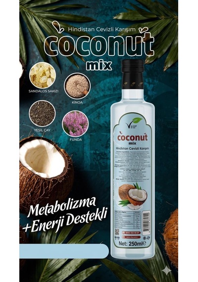 Vhp Coconut Mix Hindistan Cevizi Bitkisel Karışım 250 Ml Metabolizma Ve Enerji Desteği