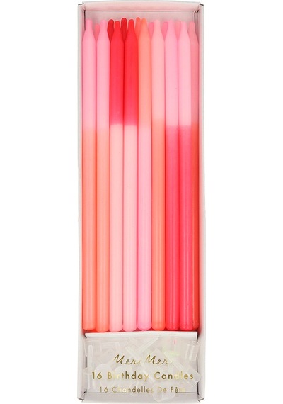 Meri Meri - Pink Colour Block Candles - Pembe Blok Mumlar