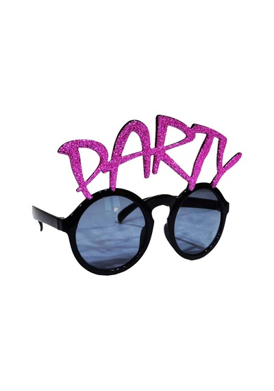 Party Yazılı Fuşya Renk Parti Gözlüğü 15x7 Cm Evimdeyokyok Yetişkin