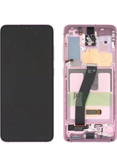 Samsung Galaxy Uyumlu S20 Sm-g980 Lcd Ekran Dokunmatik Çıtalı Pembe Belirtilen