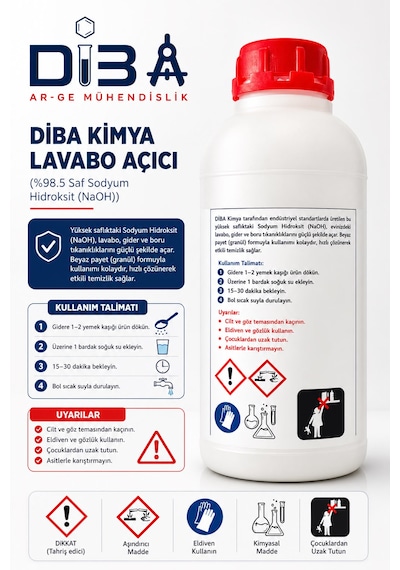 Diba Kimya Lavabo Açıcı 500 Gr