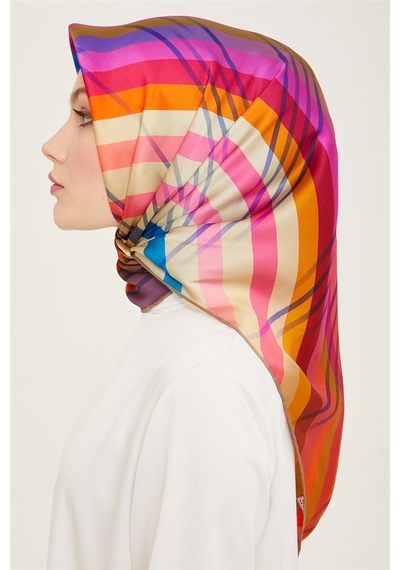 Armine Twill İpek Eşarp 24ya9107 01 - Desenli