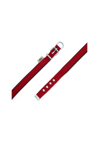 Doggie Konfor Dokuma Sade Boyun Tasması Kırmızı 2 x 30-35 CM Kırmızı