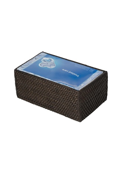 Loma Dikdörtgen Rattan Peçete Kutusu Kapağı Espresso Çok Renkli