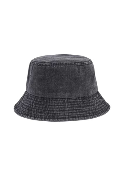 Uniquetrenders Kadın Eskitme Vintage %100 Pamuklu Bucket Kova Şapka Siyah