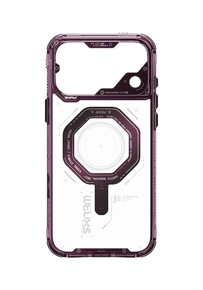 Apple Uyumlu iPhone 18 Pro Max Uyumlu Kılıf Skinarma M-safe Şarj Özellikli Airbag Tasarımlı Magma Kapak Bordo