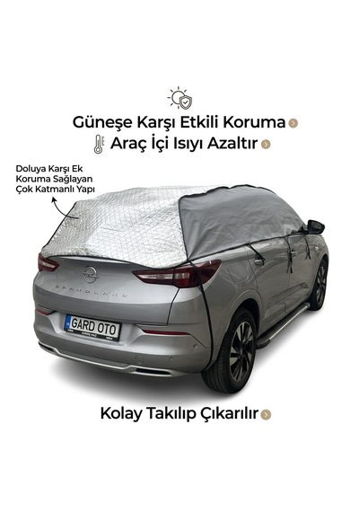 Gard Oto Universal Suv Araç Brandası Su Geçirmez Gri
