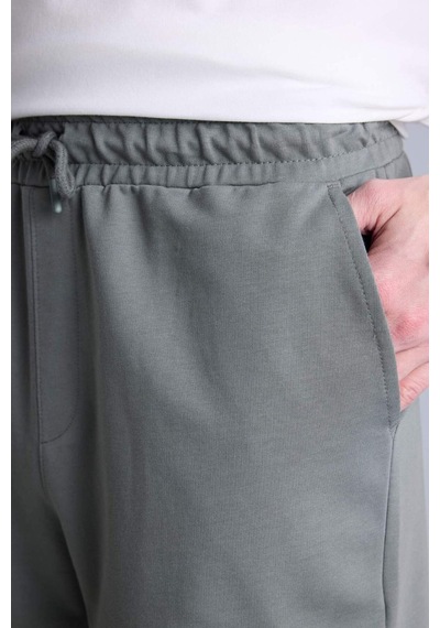 Defacto Regular Fıt Sweatshirt Kumaşı Şort W1105az26smkh422 Haki-kh422