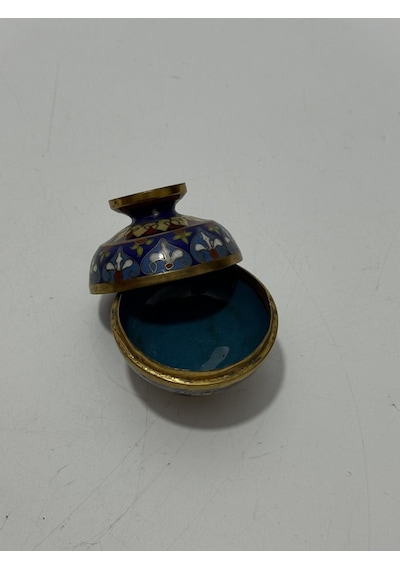Antika Cloisonne Minyatür Kavanoz 5x4,5cm 126