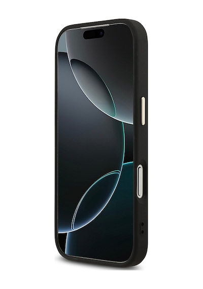 Apple Uyumlu iPhone 17 Pro Kılıf Guess Lisanslı 4g Büyük Metal Logolu Glitter Kapak Siyah Siyah