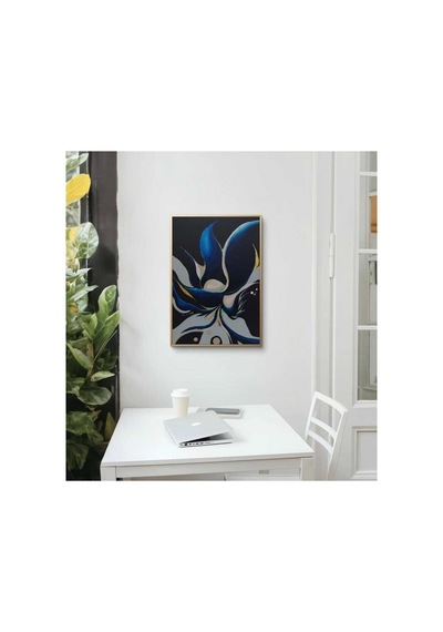 Modern Soyut Tablo El Boyaması 35x50 Ev Dekorasyon Tablosu Mdf Üzeri Akrilik