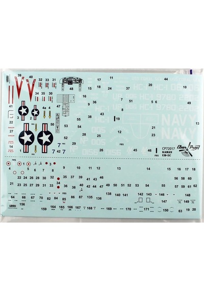 1/72 Kaman Uh-2c Seasprite Askeri Helikopter Maketi, Clear Prop Models 72017