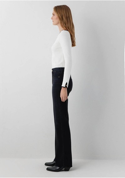 Mavi Victoria Wide Leg, Yüksek Bel Antrasit Kadın Jean Pantolon 101072-a3816