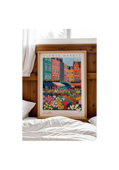 Dublin İrlanda Çerçeveli Tablo Seyahat Severlere Salon Ve Ofis İçin Estetik Duvar Dekoru Travel Flower Market