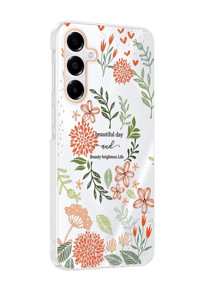 Samsung Galaxy Uyumlu A14 Kılıf Kamera Korumalı Canlı Lüx Desenli Klip Sert Kapak Beautiful