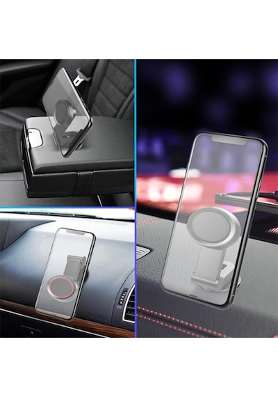 Ally Mıknatıslı Araç Telefon Tutucu Cam Ve Torpido Üstü (344010856)-Siyah