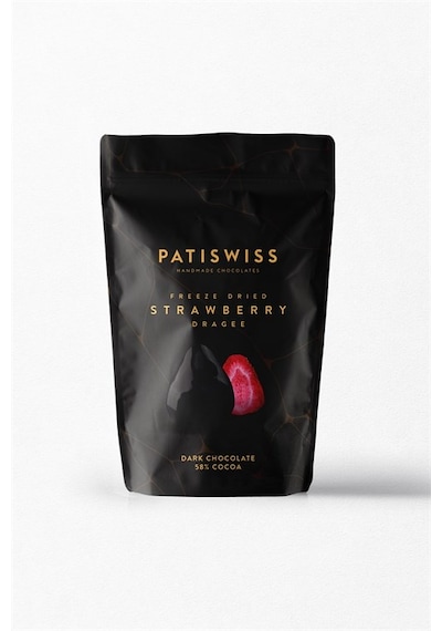 Patiswiss Bitter Çikolatalı Çilek Draje